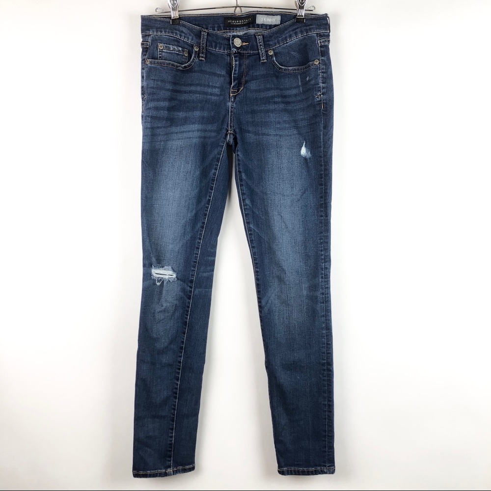 Aeropostale Skinny Jean Low Rise Medium Wash